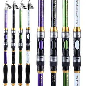 Sougayilang 1.8M 2.1M 2.4M 2.7M 3.0M 3.3M Spinning Fishing Rod Maximum Drag 10Kg Ultra-light Carbon Fiber Portable Telescopic Fishing Rod Suitable for Trout Carp Bass
