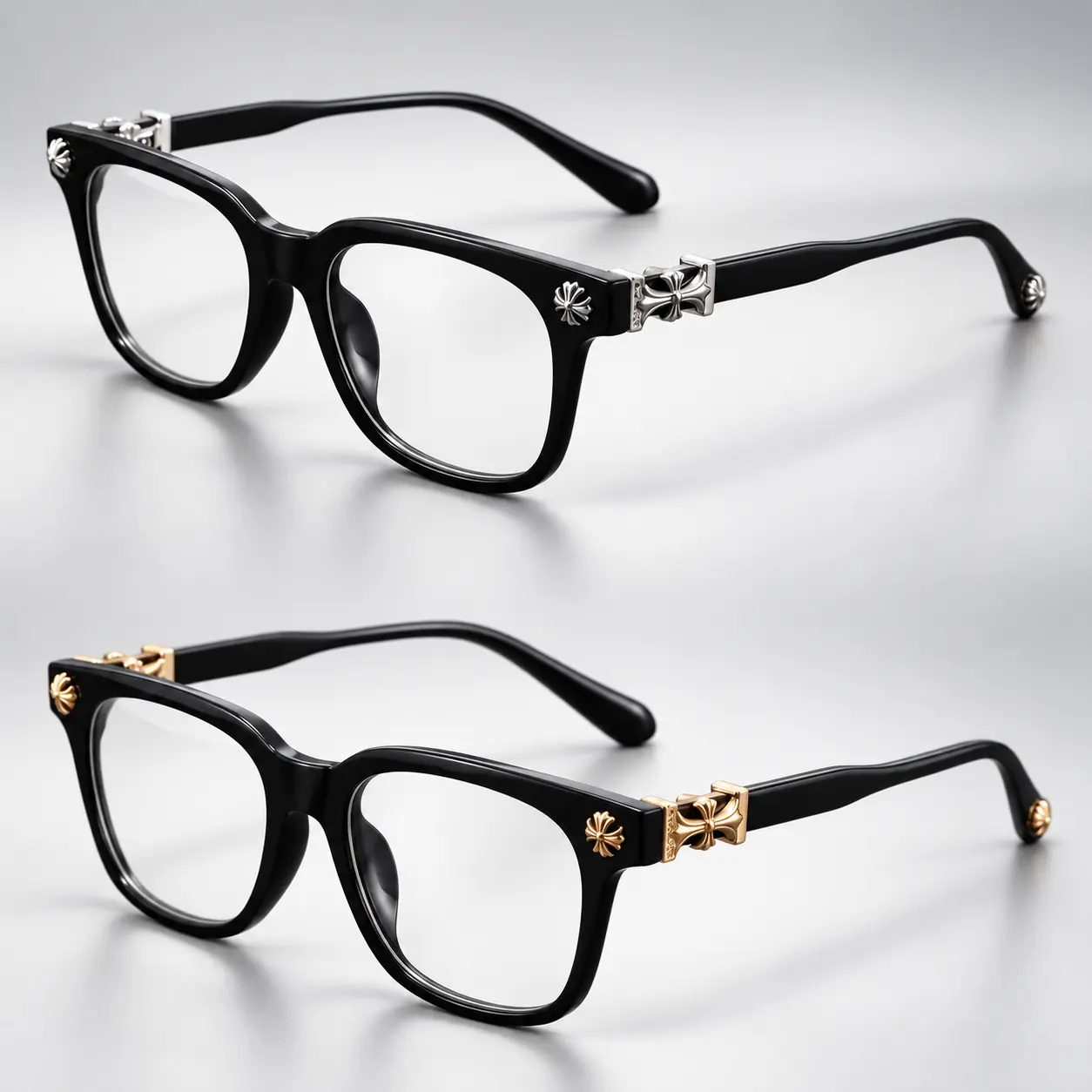 Retro Square Frame Fashion Glasses for Women Men, Black Clear Lens Eyewear, Y2K Vintage Style Thick Frame Glasses, Unisex Streetwear Accessories