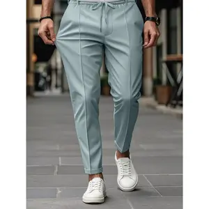 Men's casual high-quality straight leg fitness pants, Harajuku style solid color multifunctional underwear, men's ordinary suit pantsRAIMENTRY