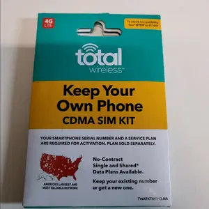 Total Wireless Pre-Paid Sim Card Kit (Sim Card Only / No Service Plan) Nano / Micro