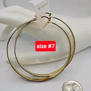 hoops earrings, gold-filled large zise #7 designs, maybe varies depending on stock, see not same all the tine
