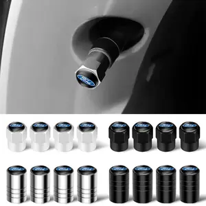 Ford Specific 3D Metal Valve Stem Caps Set of 4, Compatible with Ford Focus 2 3 4 Mk2 Mk3 Mk4 St F150 Mondeo Fiesta Fusion