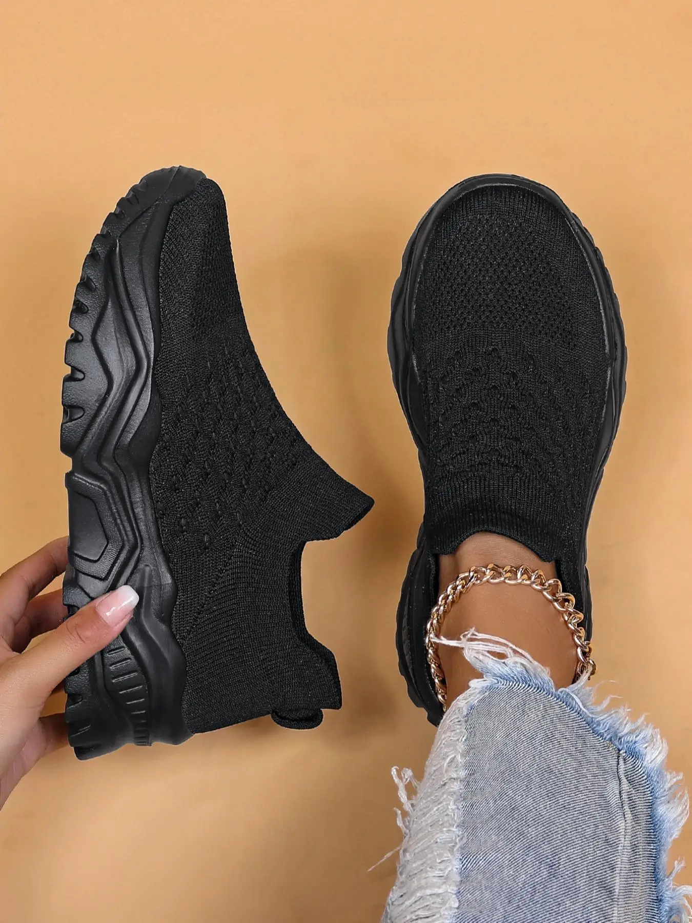 Solid Lightweight Mesh Women Designer Sneakers, Girl Footwear, Runner & Trainer Sports Shoes, Breathable Athletic Training Shoes, Daily Walking Shoes,