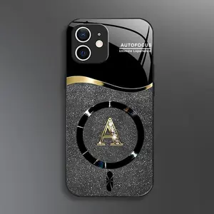 Suitable for [iPhone 12 Mini] high-end MagSafe phone case🥰，Choose from any of the 26 letters， Minimalist, premium design—drop-resistant and fingerprint-proof YM99