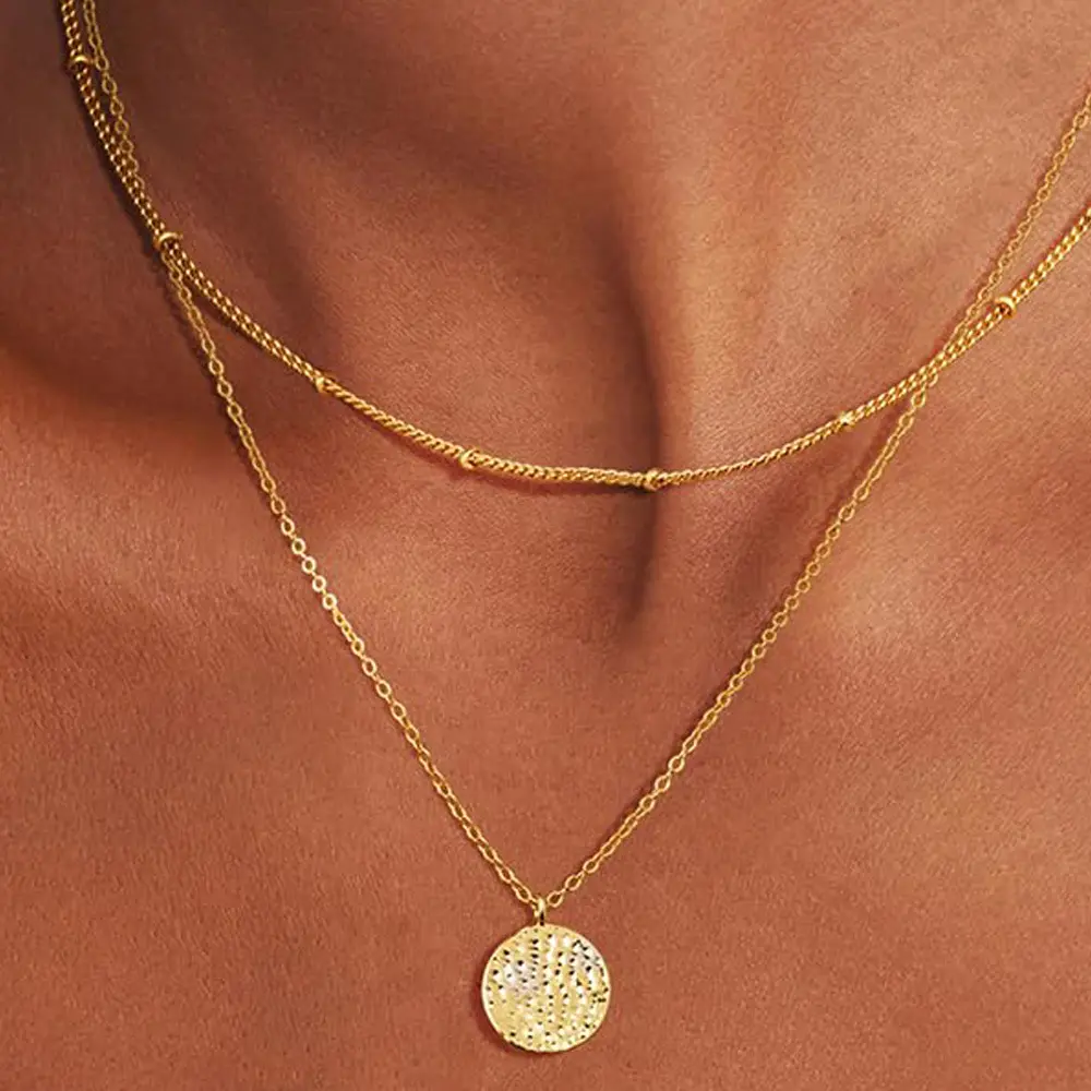 Gold irregular round Xiaomi bead O chain