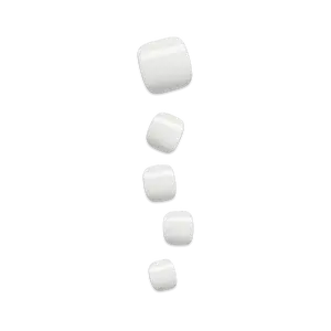 Impress Color No Glue Fake Press On Toenails - Feel The Beat | Solid, White, Short, Squoval, Pedicure