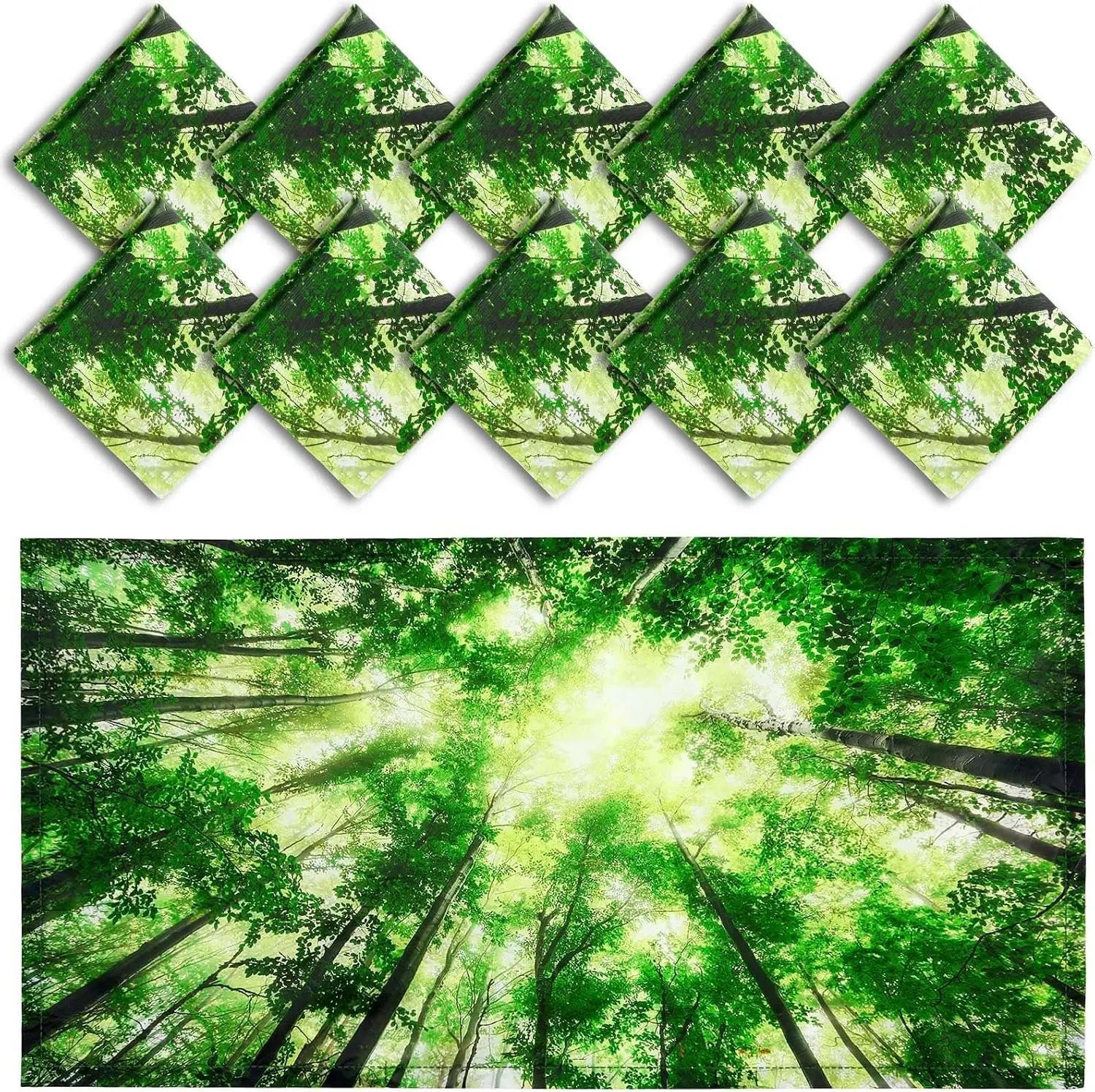 10 Pack Magnetic Fluorescent Light Covers, 4 x 2 ft Ceiling Light Filters for LED & Fluorescent Fixtures, Classroom Decor, Teacher Supplies for School Home Office Decorations(Greenery)