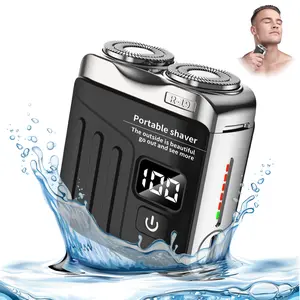 2025 New Mini Electric Shaver, Beard Shaver and Portable Suitcase Design, Shaver for Men Waterproof, Double-Ring Magnetic Cutter