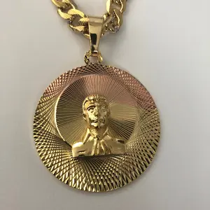 Jesus Malverde with 26" Necklace - Malverde con Cadena de 26" (24K Gold Filled)