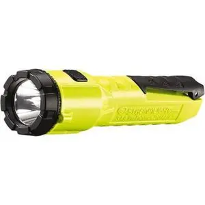 Streamlight Industrial Tactical Flashlight, UL Listed, 2m Impact Resistance, Waterproof IPX7 (1m for 30 Min), Shock Resistant, Polymer Body, 245 Lumens, 7300 Candlepower, 18 Hr Runtime, White LED Bulb, Yellow, Model 68751