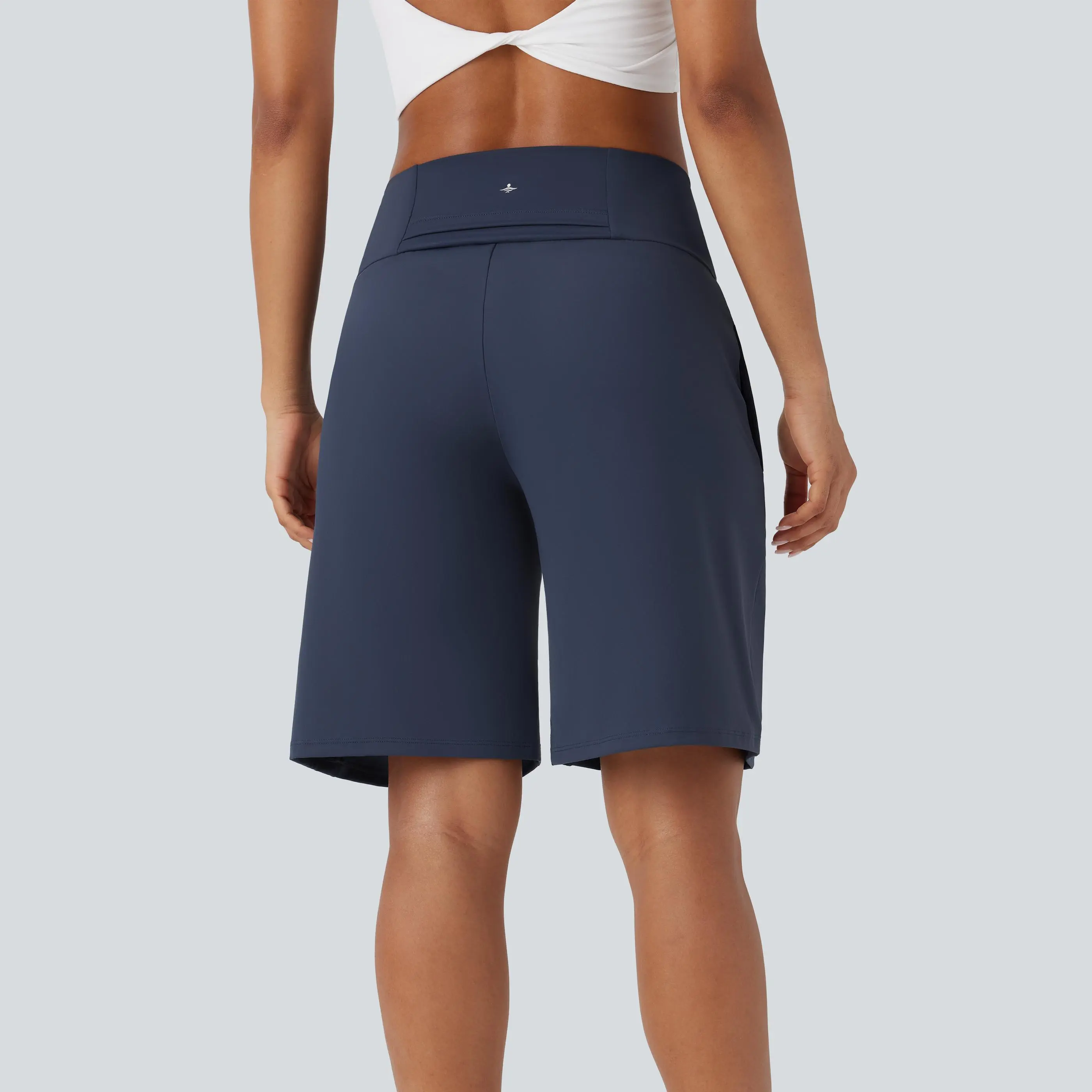 Halara SoftlyZero Airy High Waisted Pockets Cool Touch Yoga Bermuda Shorts#TikTokShopSpringGlowUp