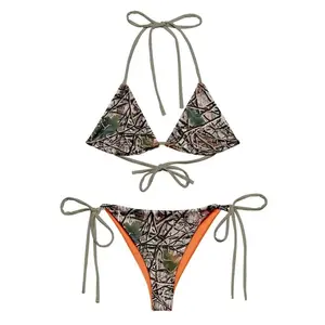 Camo Bikini Set Womens Two Piece Swimsuit Beach Bathing Suit Trendy Swimwear Summer Gift for Girlfriend