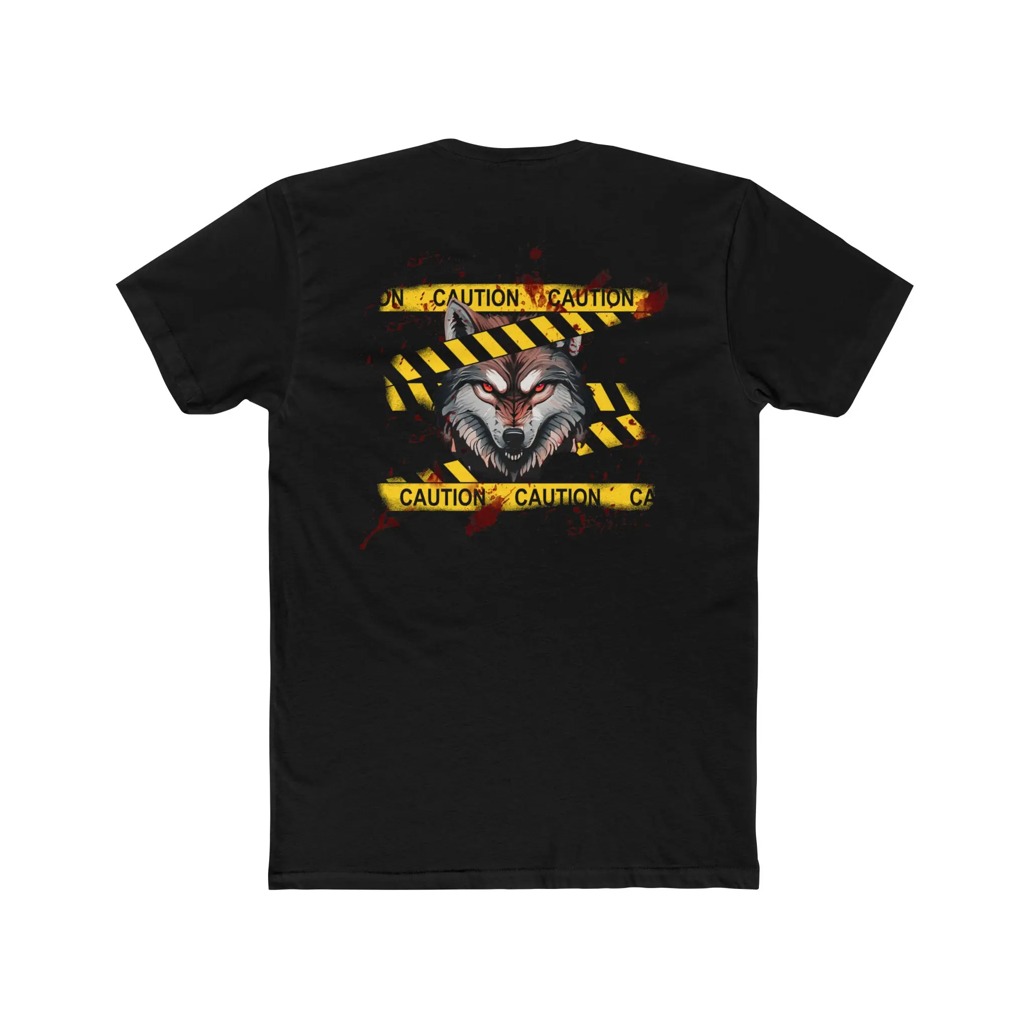Caution Tape Wolf Graphic Tee