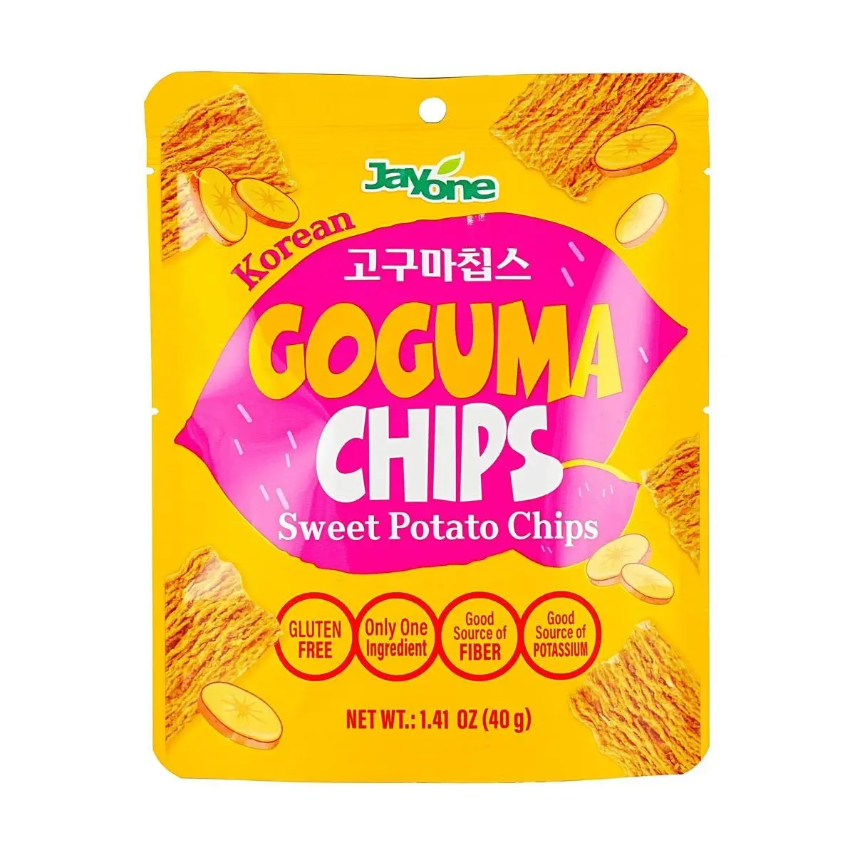JAYONE Korean Sweet Potato Chips 40g | Gluten-Free & All-Natural Ingredients
