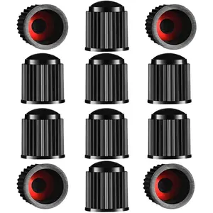 The Upgraded Version has a Sealing Ring Tire Valve Stem Caps (12pcs Black)