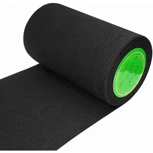 4 Inch Wide Black Heavy Stretch High Elasticity Knit Elastic Band 3 Yards