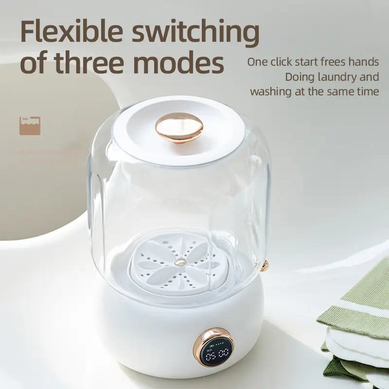 Mini Vitality Gas Station Portable Washing Machine for Underwear & Socks Compact Wireless Chargeable Easy Carry Design