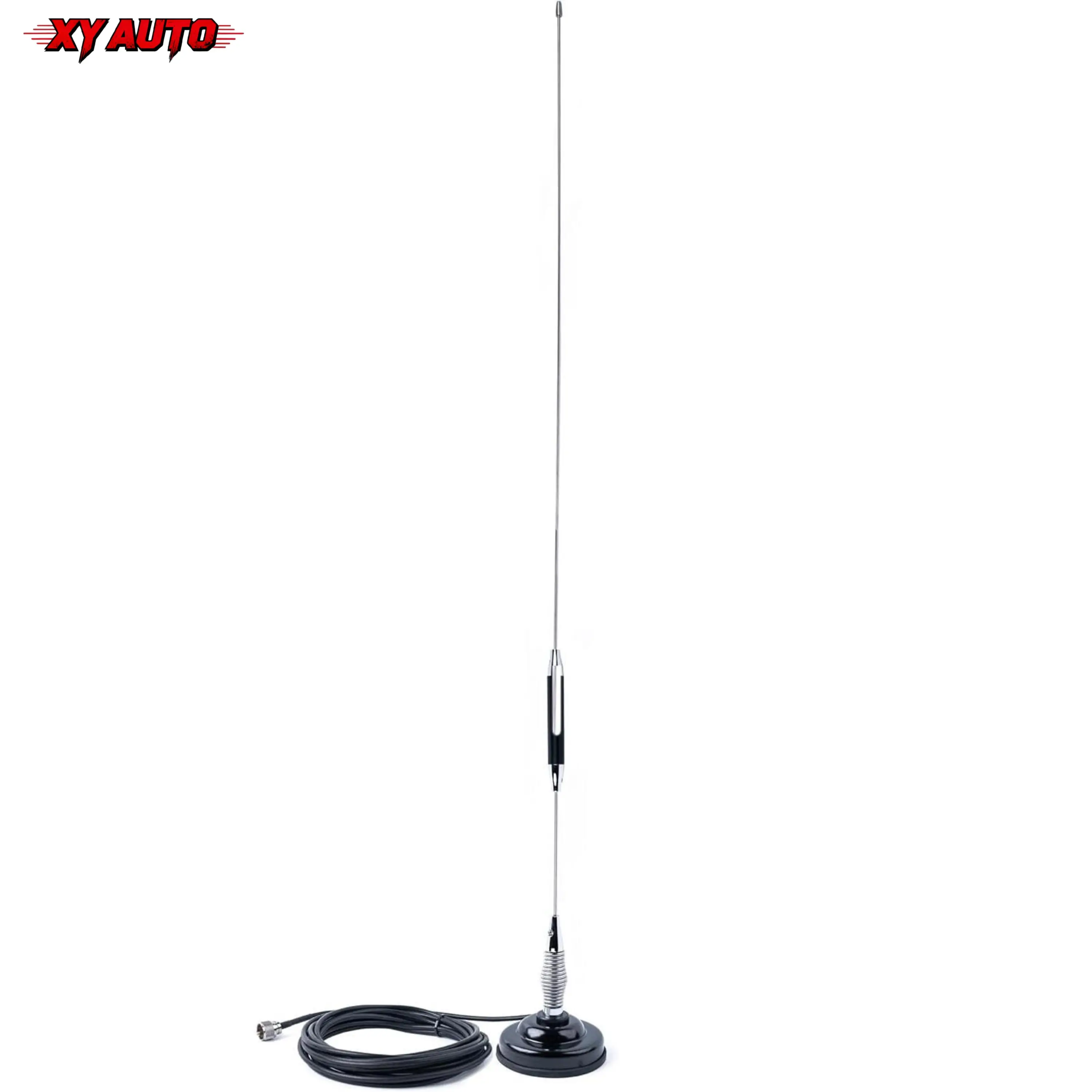 CB-72 High-Performance 28" CB Antenna Kit - Universal 26-28 MHz Coverage with Heavy-Duty Magnetic Mount, includes 18' RG-58A/U Cable & PL-259 Connector for Effortless Installation