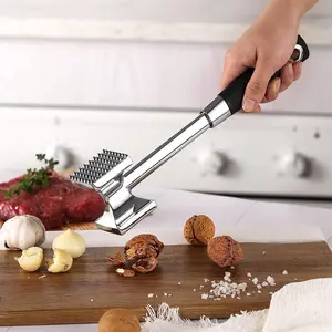 Stainless Steel Meat Hammer, Double-sided Loosening Meat Hammer, Steak Hammer, Meat Velvet Loosening Tender Meat Shredder, Creative Kitchen Tool, Utensils