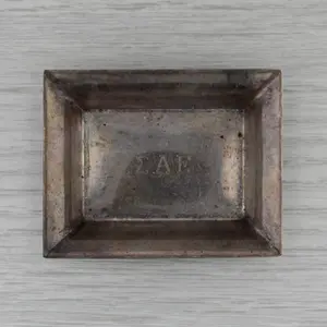 Sigma Alpha Eta Fraternity Match Box Holder Tray Vintage Stieff Sterling Silver