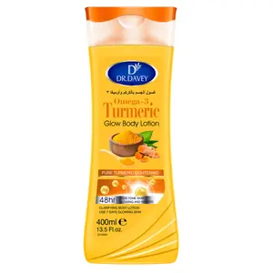 DR.DAVEY Turmeric Body Lotion Large Capacity 400ML Four Seasons Moisturizing Body Lotion Refreshing Non greasy and Fragrant Full Body Moisturizing Lotion Hydrating