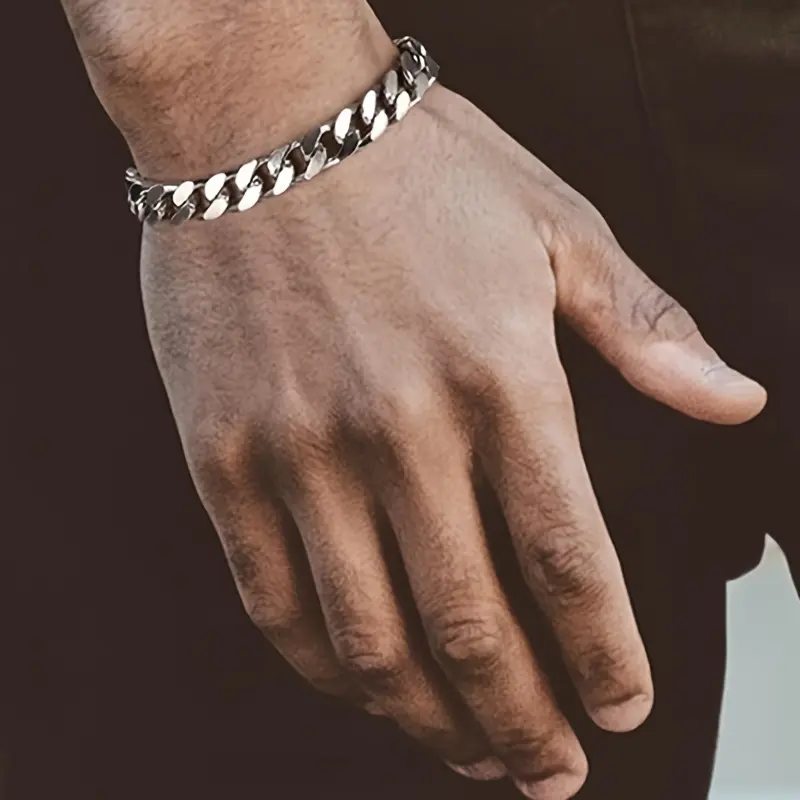 925 925 Silver Plated Snake Design Bracelet -  Chain Length, Luxury Retro Street Hip Hop Men's Jewelry with Elegant Gift Box for Holiday or Birthday Present bracelet stack bracelet men charm bracelet bracelet stack