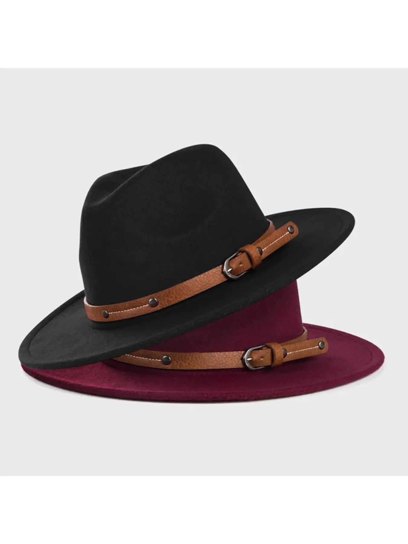 NEWWool Fedora Hat For Women Men Winter Autumn Fashion Church Jazz Hats Viking British Flat Brim Felt Hat Outdoor Casual Fedoras