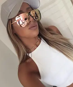 Aviator "DA MUSE" MIRROR PILOT Frames Women Sunglasses @ Shadz GAFAS Rose Gold 100% UV Protection