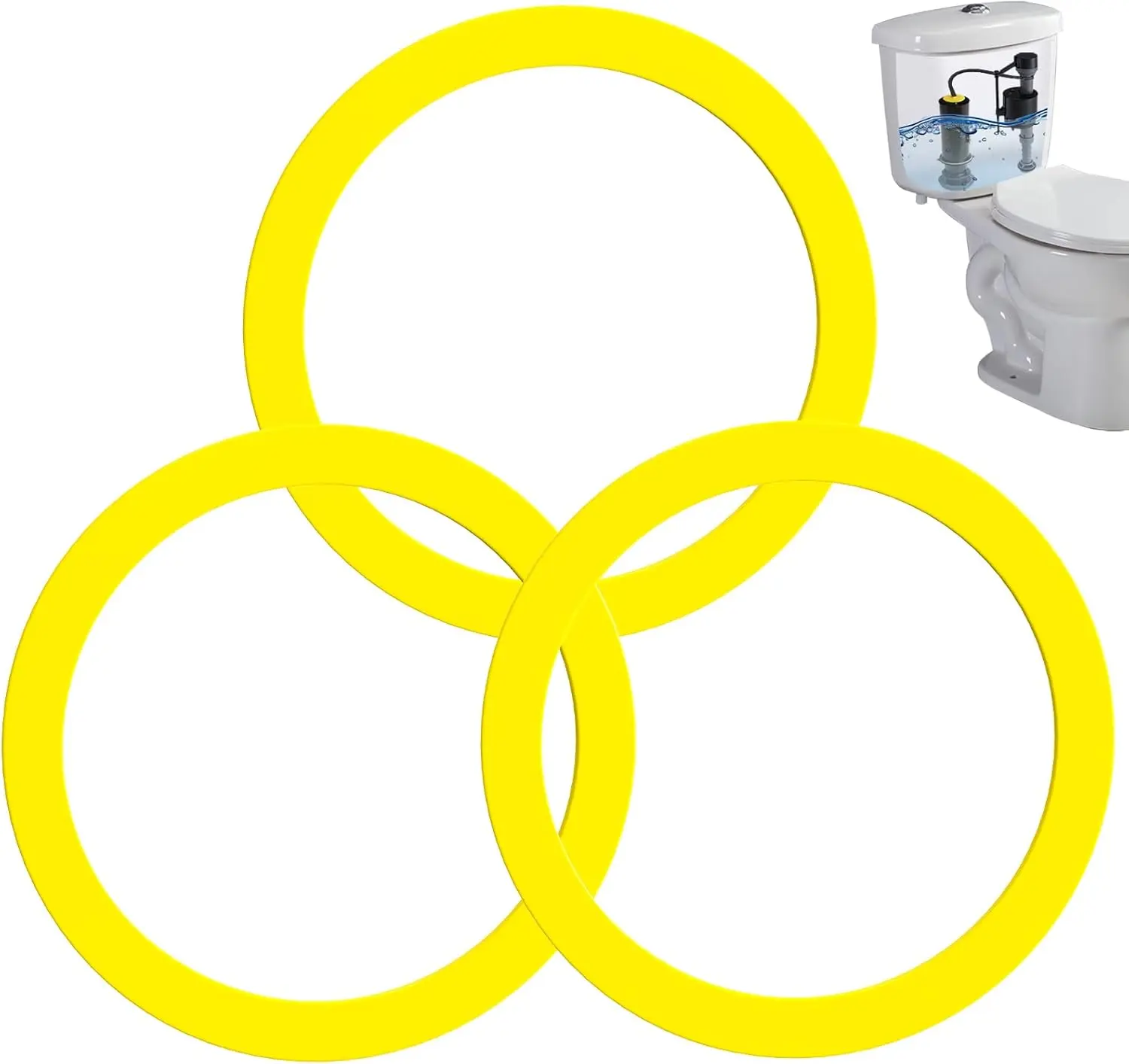 Flush Valve al for , 3 Pack Upgraded Silicone Toilet Replacement Tank Parts for K-GP1059291 Canister Flush Valve Kit Gasket