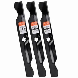 Hipa 942-04053C Mower Blades for MTD Cub Cadet Troy Bilt 50" Deck Zero Turn Riding Mower Lawn Tractor Replace 742-04056 942-04056 (6 Point Star Mounting Hole)