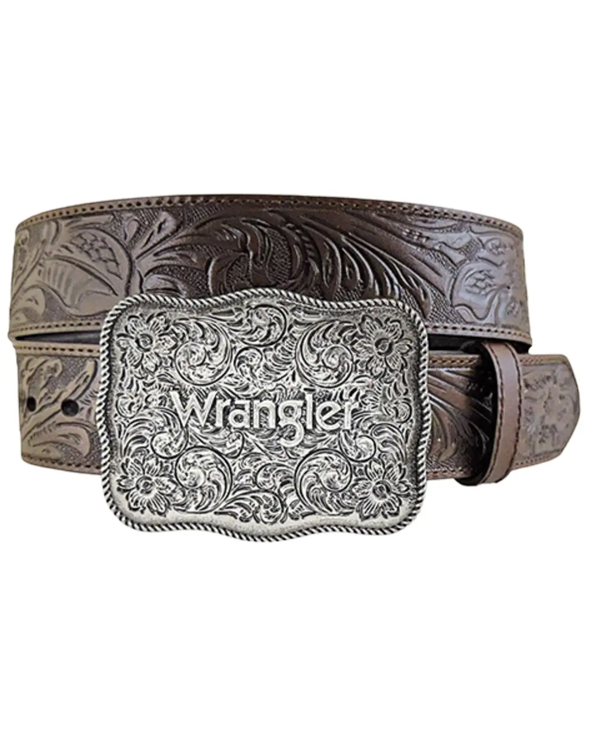 Wrangler Men's Men'S Tooled Leather Belt - 7720511-202