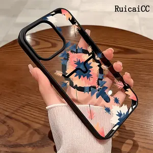 Tribal Southwestern Feather Phone Case， Boho Native American Style Magnetic Phone Cases for iPhone11/12/13/14/15/16//17/Air/promax/Plus y2k cased MagSafe Ready, Anti-Fall, Springtok and Ultra-Thin Design Cover Smartphone Protection