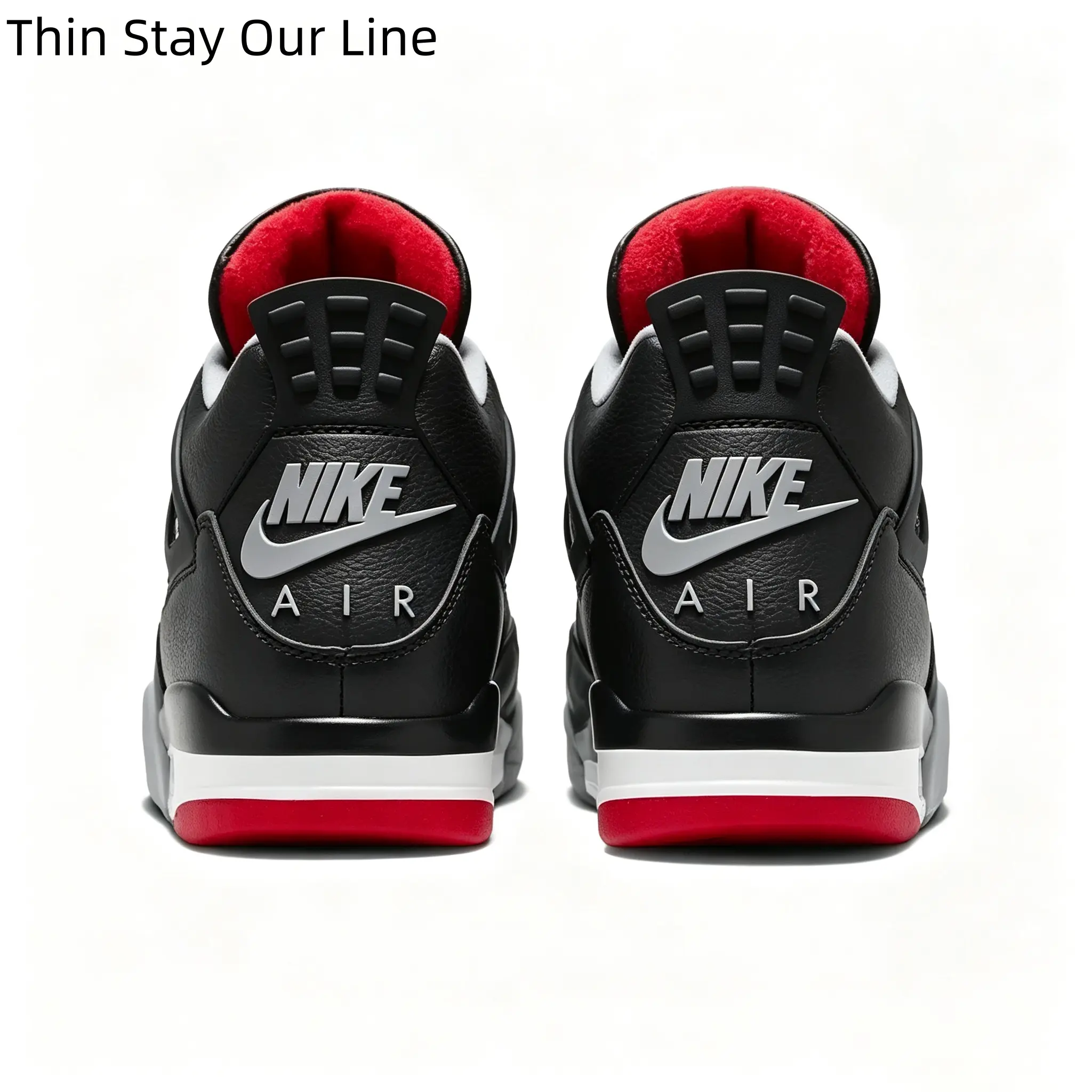 Black Base Red White Grey Accent High Top Street Sneakers Shock Absorb Outsole Fashion Casual Trainers For All Adults