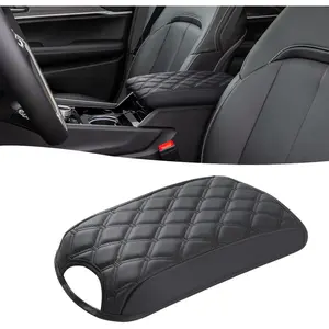 GIANT PANDA Custom Fit for Center Console Cover Armrest Cover for 2022-2025 Jeep Grand Cherokee & 2021-2025 Grand Cherokee L,Waterproof Leather Middle Console Cover - Full Protection - Black
