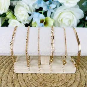 Gold Bracelets for Women Non Tarnish, Dainty Bracelets Stack for Women Trendy, Gold Plated Cuff Stackable Bracelets with Beaded Cuban Paperclip Snake Rope Bangle Hand Chain Jewelry Gifts for Women