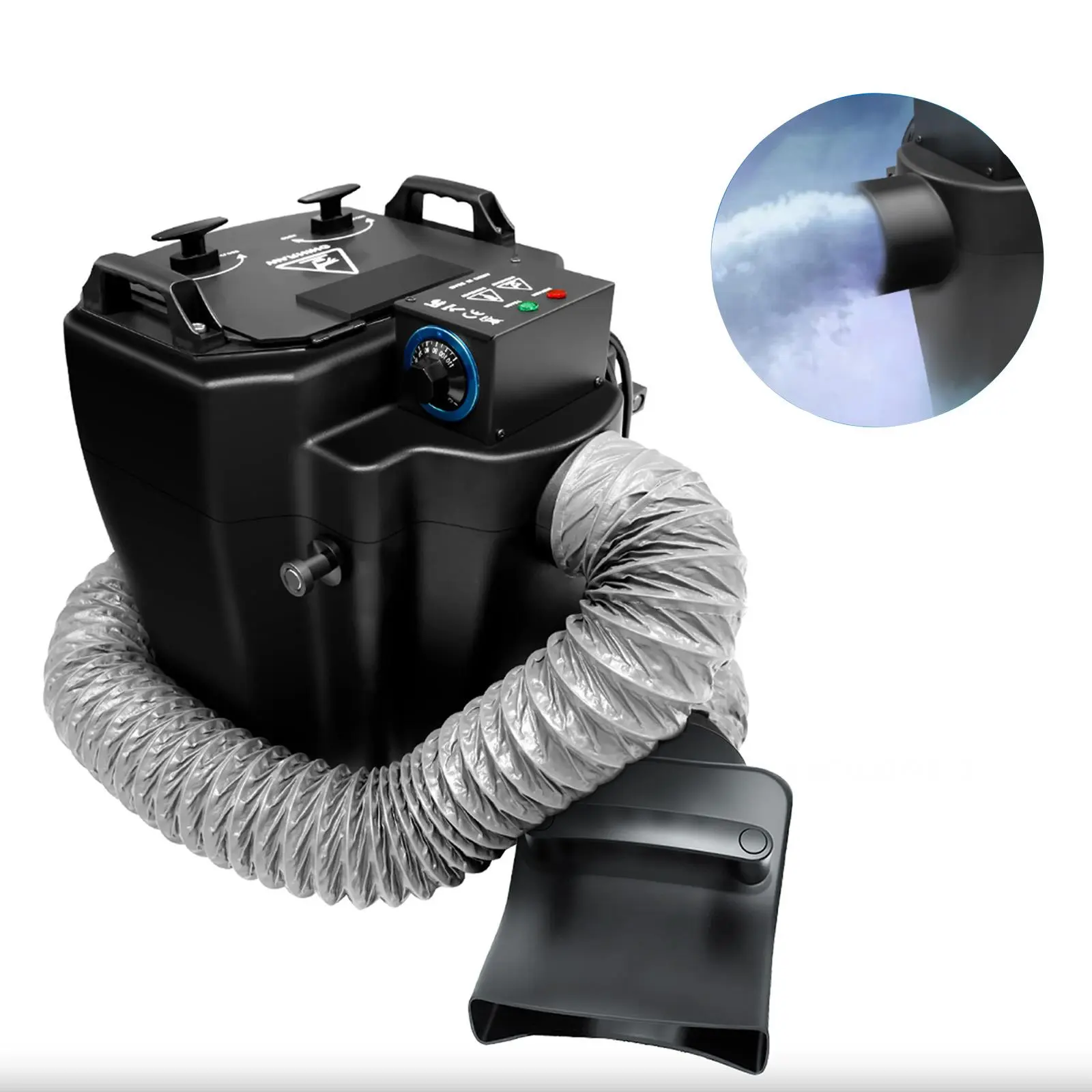 6000W Dry Ice Fog Machine, 10-12kg Capacity Low Lying Smoke Fog Machine with Tube and Large Nozzle Jumbo Smoke Machine for Indoor Outdoor Stage Wedding Party Club DJ Stage Dry Ice Effect Fogger Machine