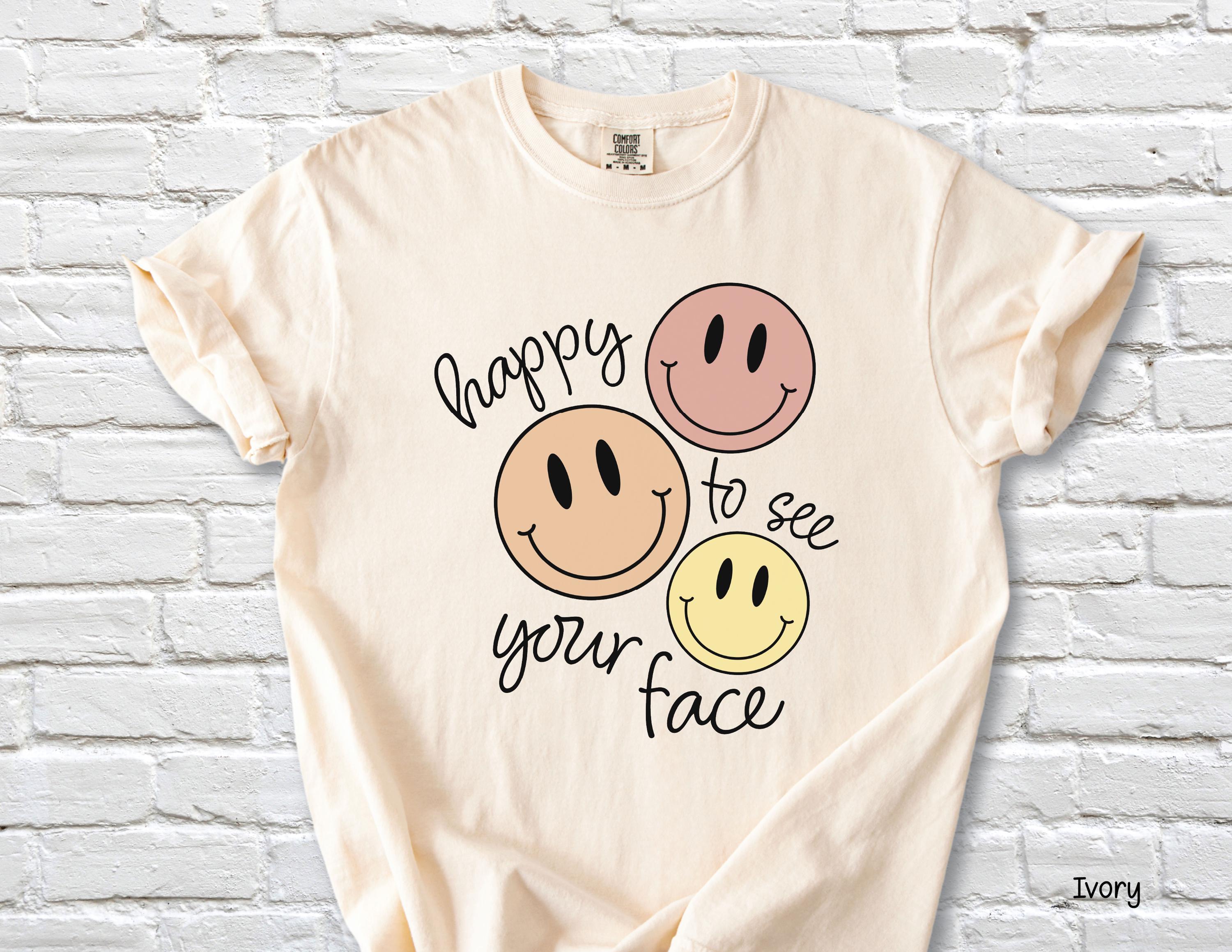 Retro Smiley Face Teacher Shirt Comfort Colors Back to School Tee