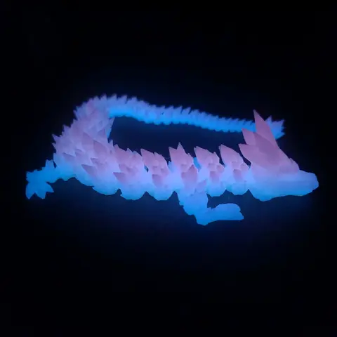 Crystal Dragon 3d print 14-16 inch Articulating Dragon