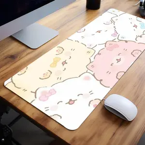 Cute Cartoon Cat Pattern Mouse Pad, 1 Count Rectangle Gaming Mouse Pad, Non-Slip Mousepad, Desk Keyboard Mat for Home Office Game Room, Cute Desk Accessories