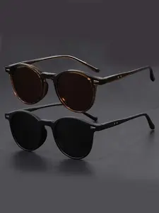 Men's Small Frame Tinted Lens Sunglasses, Vintage Classic Decorative Style, Ideal Beach Vacation Choice, Women's Sunglasses, All Seasons