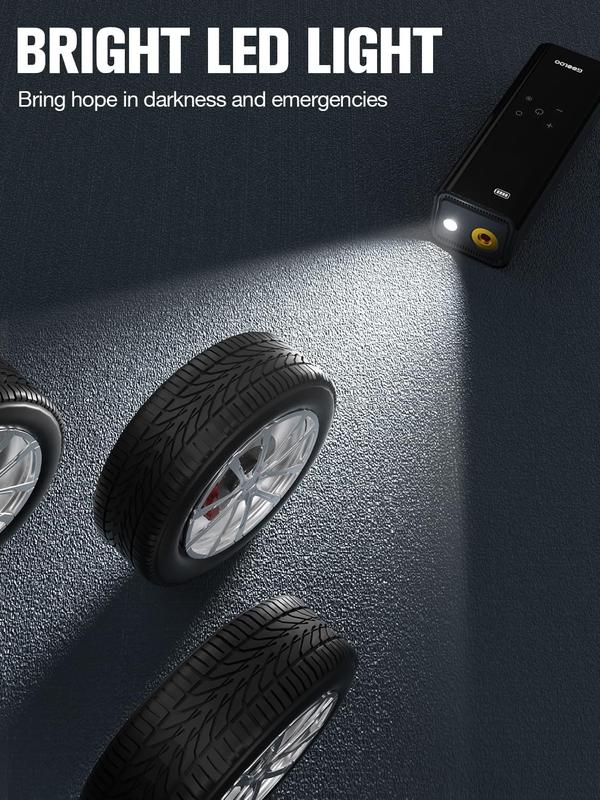 GOOLOO GT150 Portable air compressor-150PSI High-Pressure,Led Screen, Car accessories for Vehicle,Motorcycles,Bicycles,Balls,Tire Inflator, Springtok