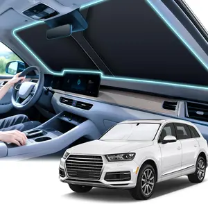 300T Universal Car Windshield Sun Shade, Foldable Reflective for Windshield & Window Shades with Overlapping Design, Car Interior Accessories (55" L x 26.7" W)