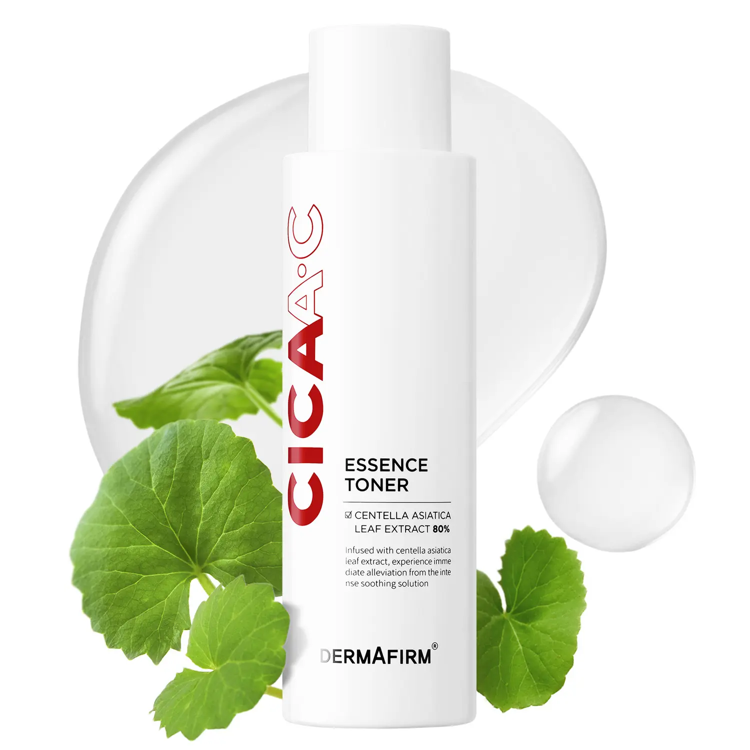 DERMAFIRM CICA AC Essence Toner 5.07 fl oz - Exfoliating with AHA BHA & Salicylic Acid, Centella Asiatica Soothing for Sensitive Oily & Dry Skin Korean Toner