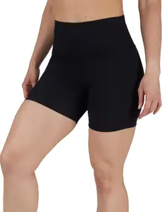 Yogalicious Womens 5”, 7” High Waisted Biker Shorts Squat Proof Workout Yoga Short 2 Pack
