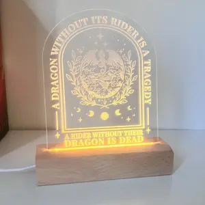 Fourth Wing LED Bookshelf Decor Sign - Modern Design for Fantasy Lovers - Unique Home Decor for Bookshelf Enhancement