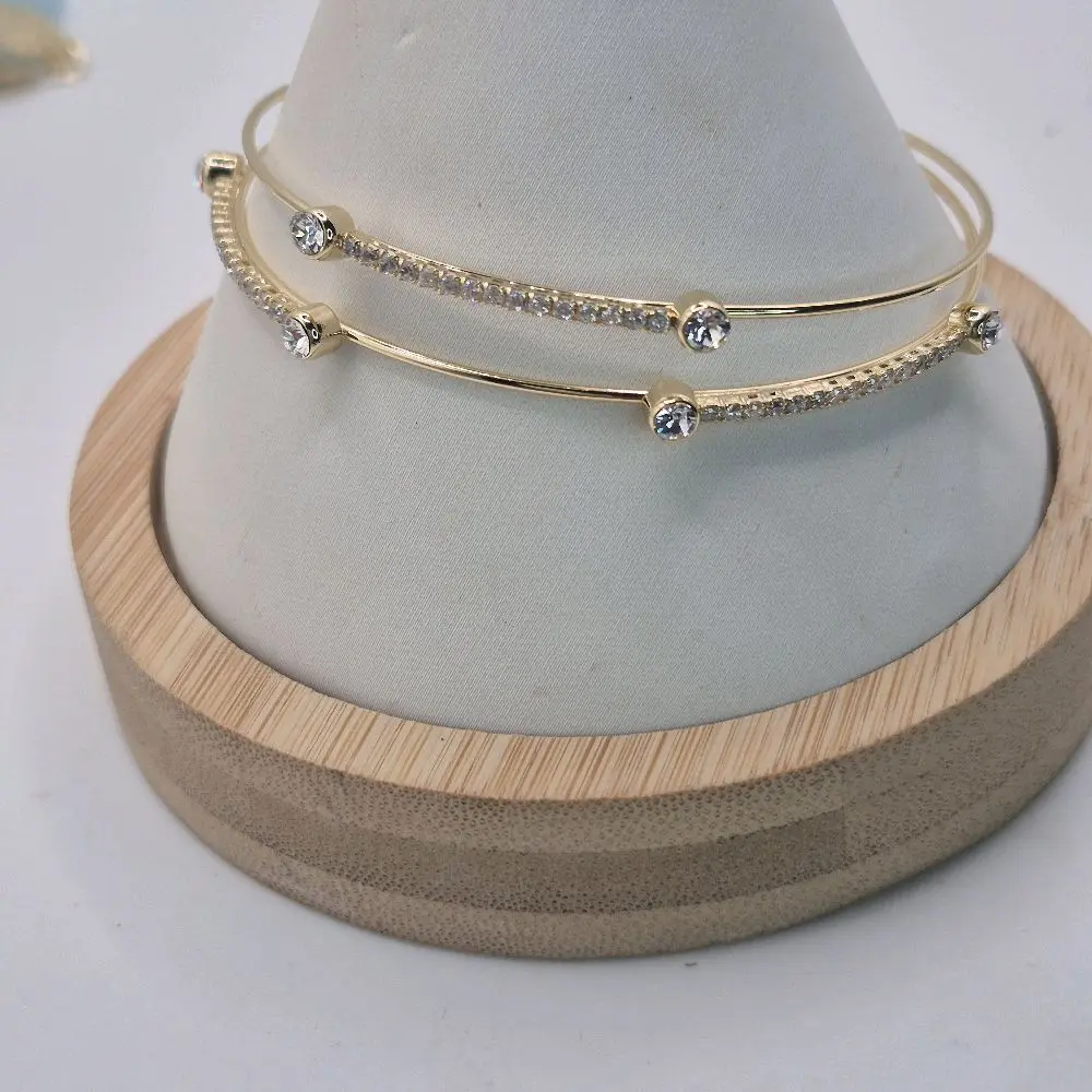 zircoins bracelet plated gold 14k