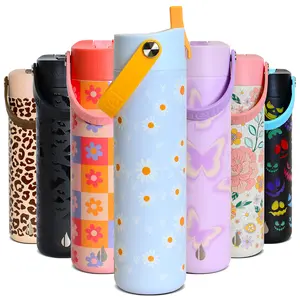 Elemental Core 24 oz Stainless Steel Water Bottle with Straw - Leak Proof, Double Wall Insulated, BPA-Free, Gym, Travel, Dishwasher-Safe