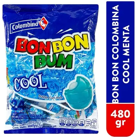 Bon bon bum Colombina COOL - 24PK Candy Sweet Fruit Sugar Fruity Chewy Snack Bonbon