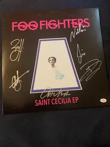 Foo Fighters Band Signed Vinyl LP Album - Autographed by Dave Grohl, Taylor Hawkins, Josh Freese, Chris Shiflett & Pat Smear with COA