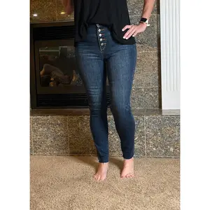 Angelique Judy Blue Classic Cutoff  Skinny Jeans  No